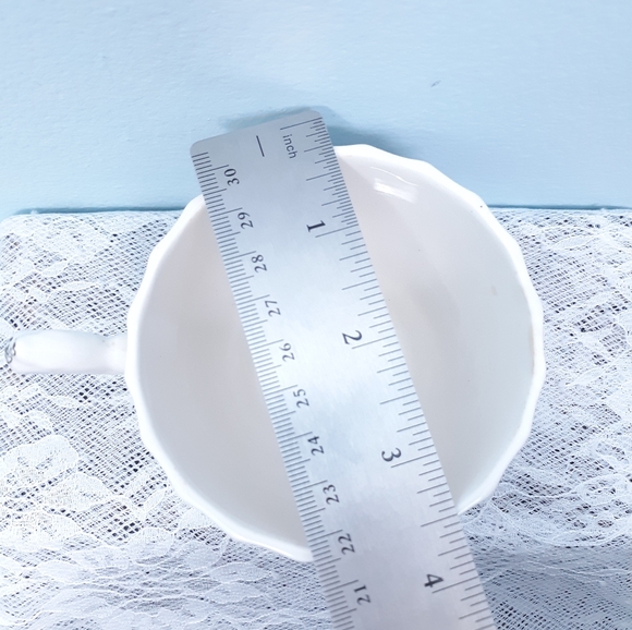 2 Royal Mail Teacups Black White Ironstone England Transferware Antique VTG - Picture 8 of 11